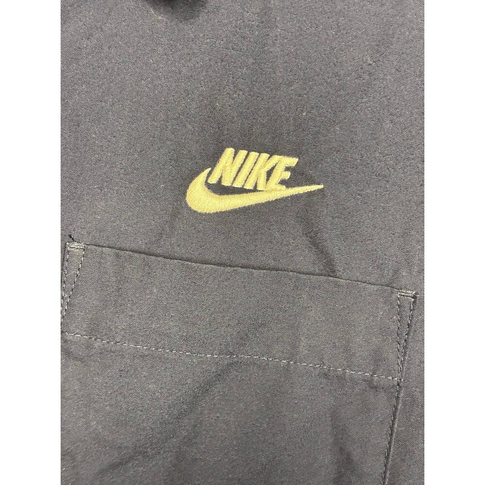 Nike Club Men's Oxford Short Sleeve Button Down Shirt Drawstring Navy Blue L - Picture 3 of 6